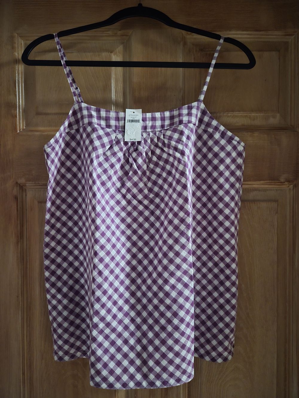 GAP Purple and White Gingham Spaghetti Strap Camisole